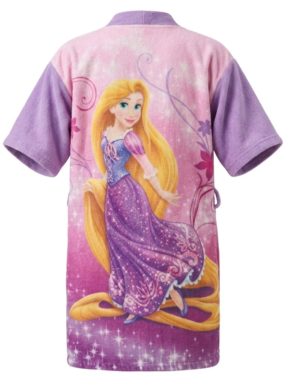Disney Princess Rapunzel Tangled Girls Bathrobe Robe Size 12-14 Purple Lepper